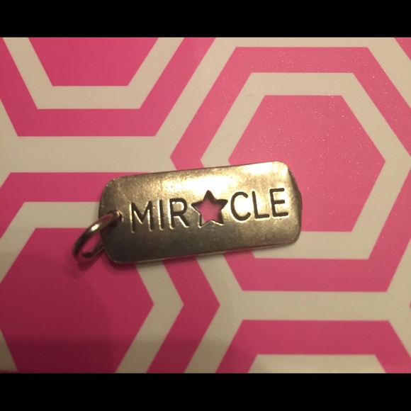 ORIGAMI OWL silver "miracle" dangle