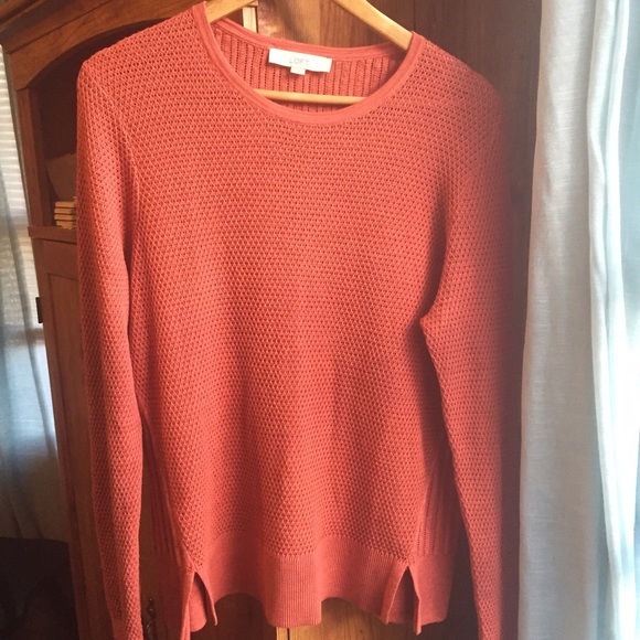 Loft split texture sweater