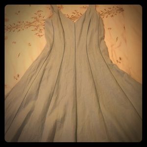 fit and flair linen dress