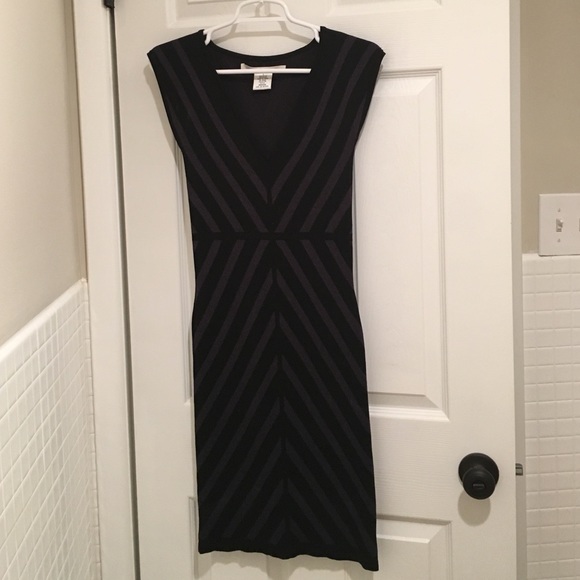 Black and gray mini dress