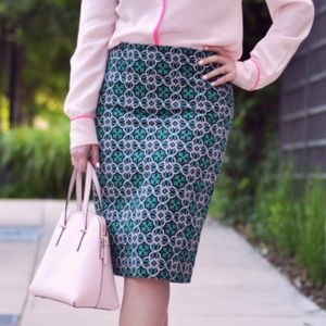 J. Crew Skirts - J.Crew Green Medallion Print Pencil Skirt Sz 4 J. Crew Skirts - J.Crew Green Medallion Print Pencil Skirt Sz 4