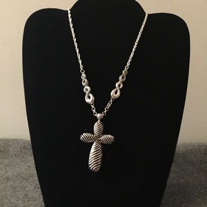 Silver Cross Necklace.