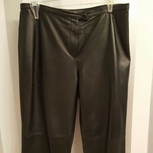Black leather dress pants