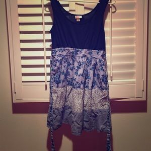 Blue and floral pattern sundress