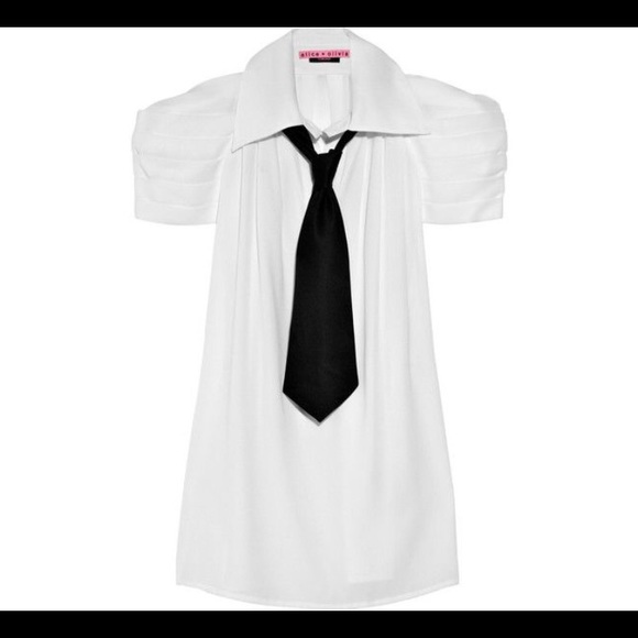 Alice and Oliva Silk Jabot blouse