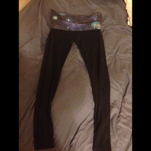 Black leggings with galaxy band