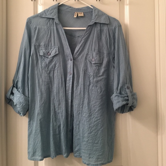 Blue Lightweight Botton Down