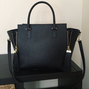 Black Purse + Gold Detail