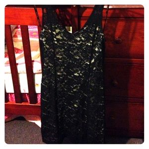 Mini black & tan dress