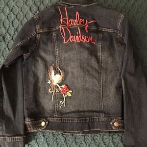 Harley Davidson jean jacket and matching jeans