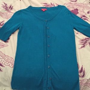 Thin turquoise cardigan!