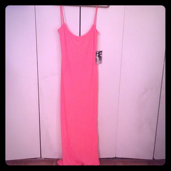 Neon Pink Maxi Dress