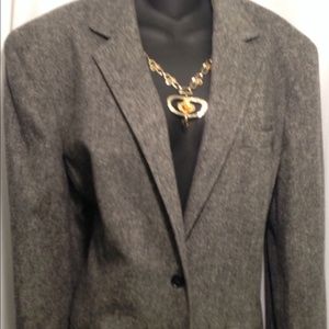 Grey & White Tweed two button Evan Picone Jacket