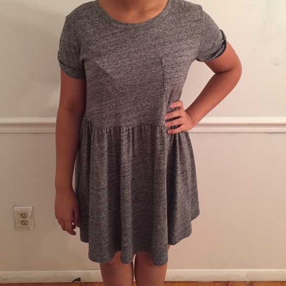 grey/ black t-shirt dress