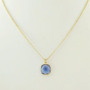Iolite quartz pendant