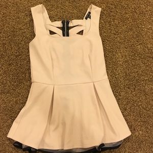 cream peplum shirt