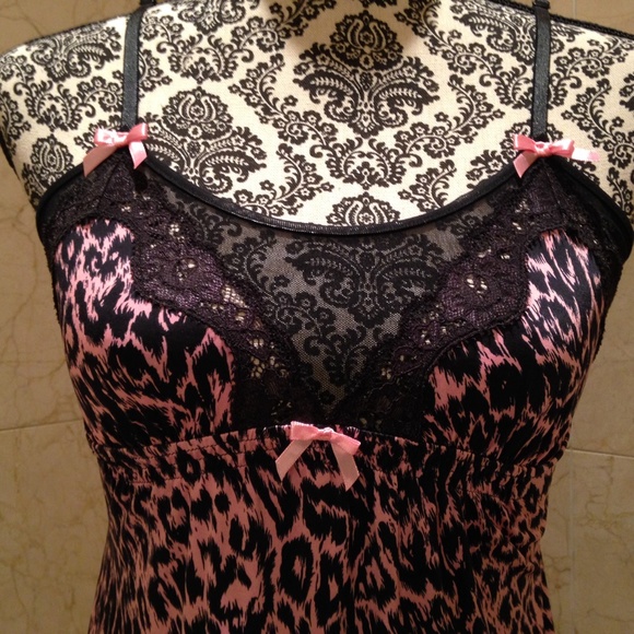 NWOT Betsey Johnson Pink Leopard Lingerie - Picture 3 of 4