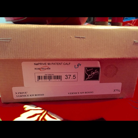 NEW CHRISTIAN LOUBOUTIN- Slingback red heels - Picture 4 of 4