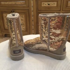 UGGs sequin boots, size 8, never been worn