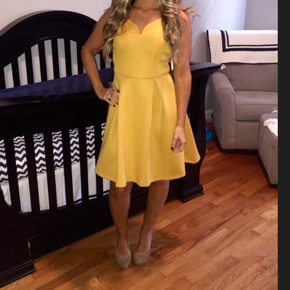 Yellow skater dress