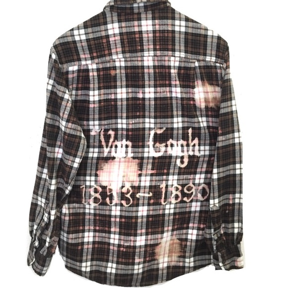 Vintage Bleach Dyed Van Gogh Flannel