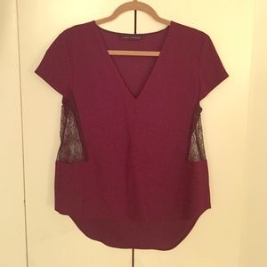 Zara Burgundy Top