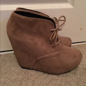 Cute tan heel booties