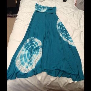Teal maxi dress/maxi skirt