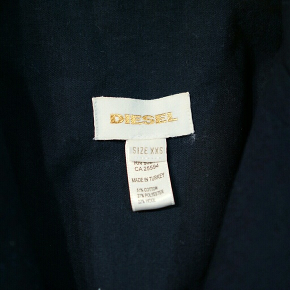 Navy wool blend jacket - Picture 3 of 3