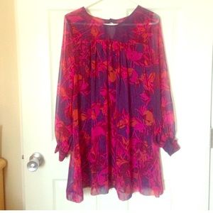 Long sleeve Chiffon dress