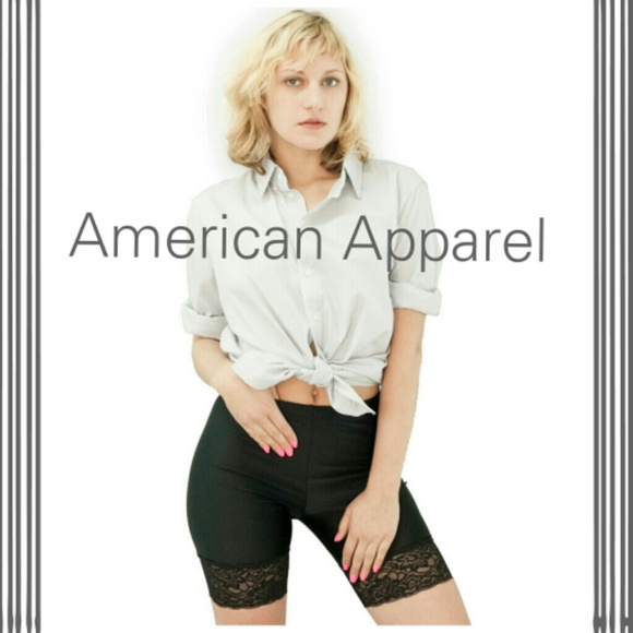 Nylon Tricot Floral Lace Cycle Short in Black