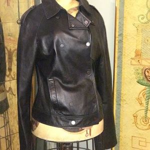 Calvin Klein Leather Jacket Size Small.