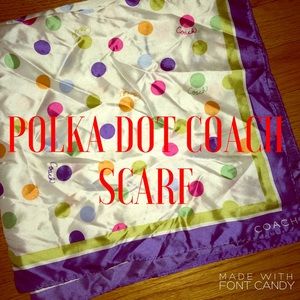 🔴Polka Dot Silk Coach Scarf🔴