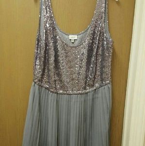 Grey Sparkly Sequin Dress