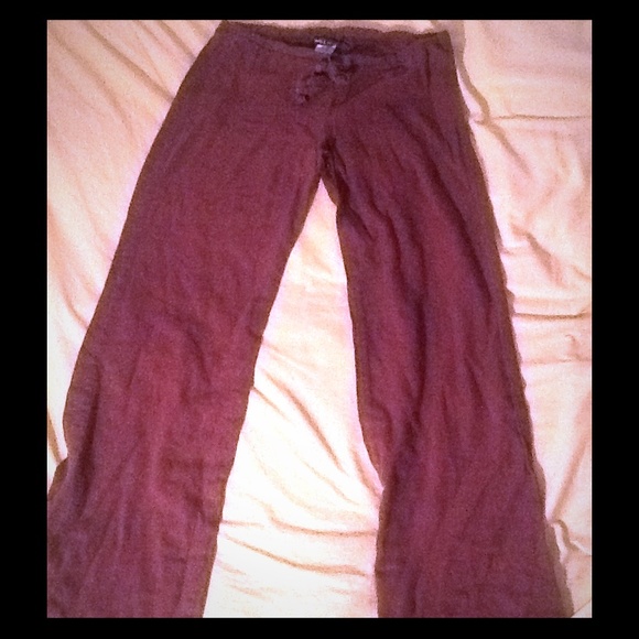 Sz XS brown linen pants. Linen/rayon blend