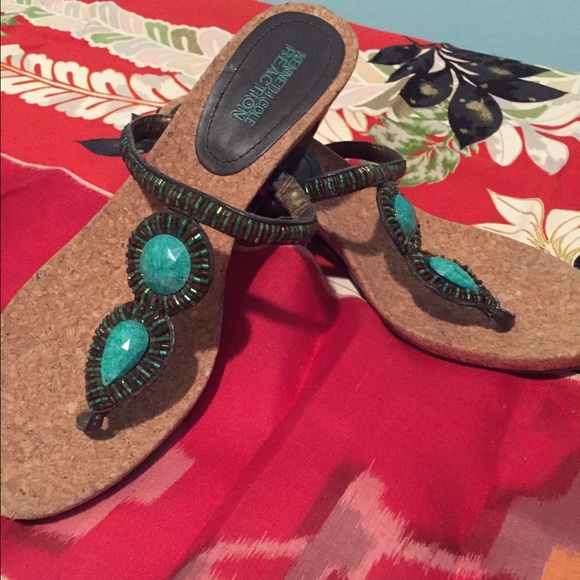 🐼NEW KENNETH COLE REACTION- cork wedges