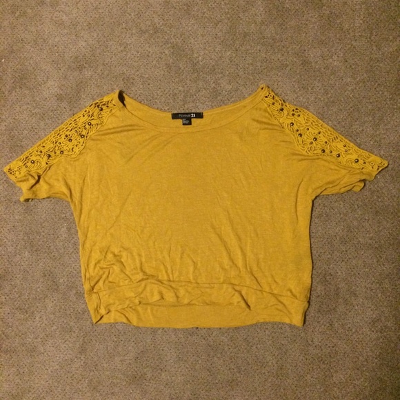 Cute marigold Forever 21 crop top!