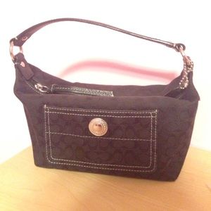 Authentic small black coach handbag