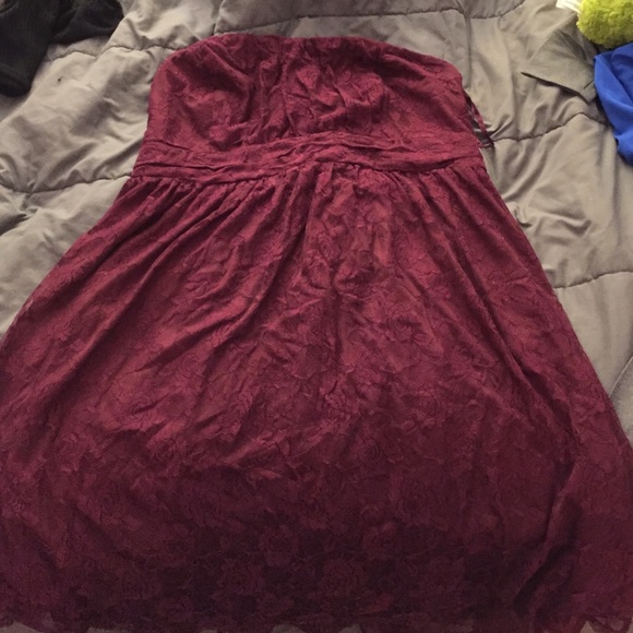 Maroon flower dress