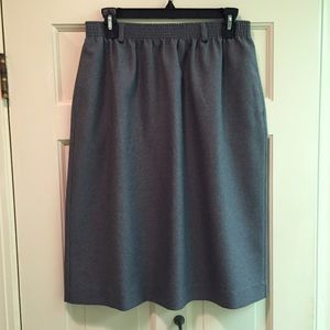 Dressy Grey Below-Knee Skirt Size Large