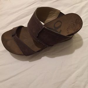 OTBT Brookfield slide on sandal in Mint(brown)