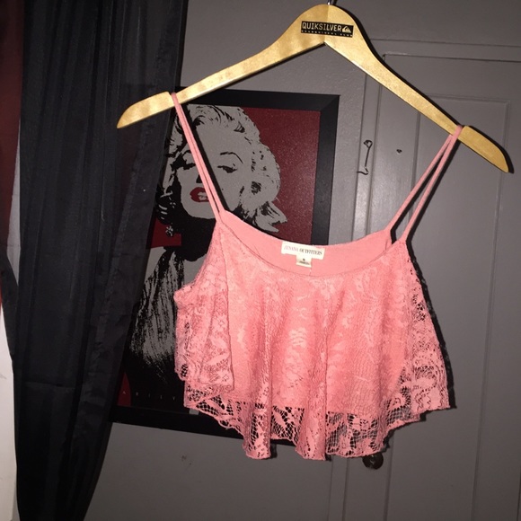 Pink lace bralette