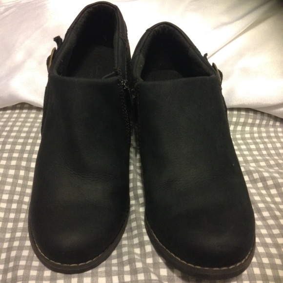 Clarks black booties