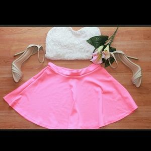 Neon Pink Skater Skirt