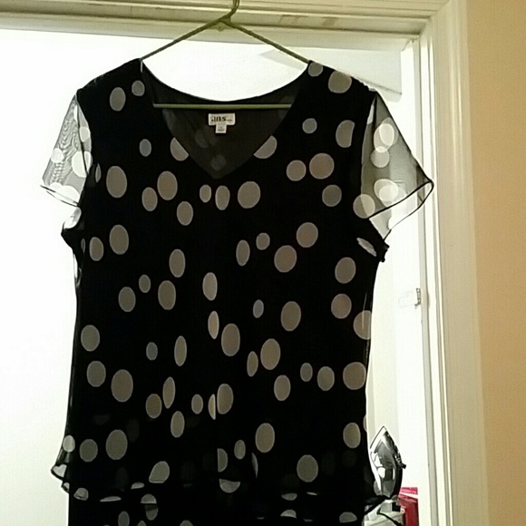 Pretty black and white polka dot dress. - Picture 1 of 4