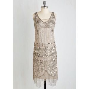 Modcloth Flapper Dress 50s Vintage Beaded Dress