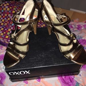 Nine West Gold Heel Sandals
