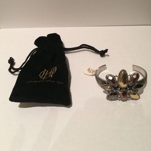 NEW House of Harlow 1960 Black Diamond Aven Cuff