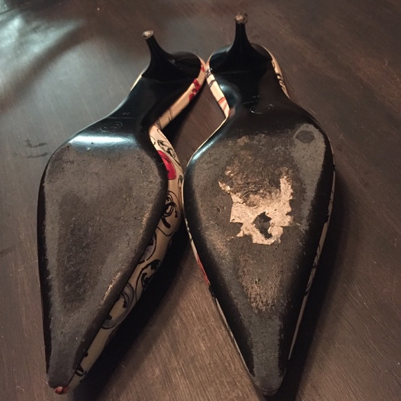 SOLD π«πHost Pickπ 11/10 Chanel heel slip on - Picture 2 of 4