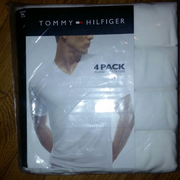 Tommy Hilfiger white V neck shirts